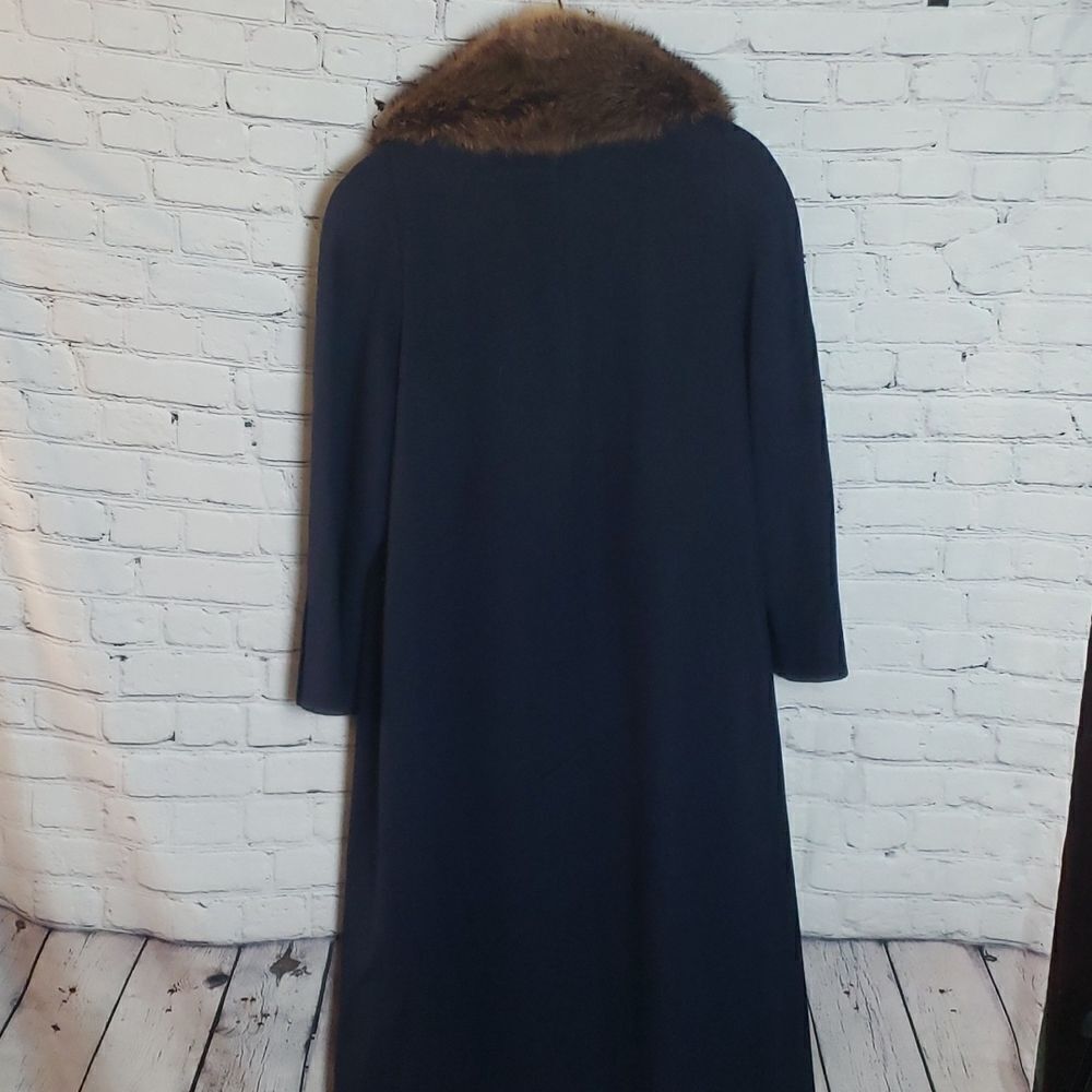 Vintage Navy Alorna Fur and Whool Jacket - Picture 8 of 9